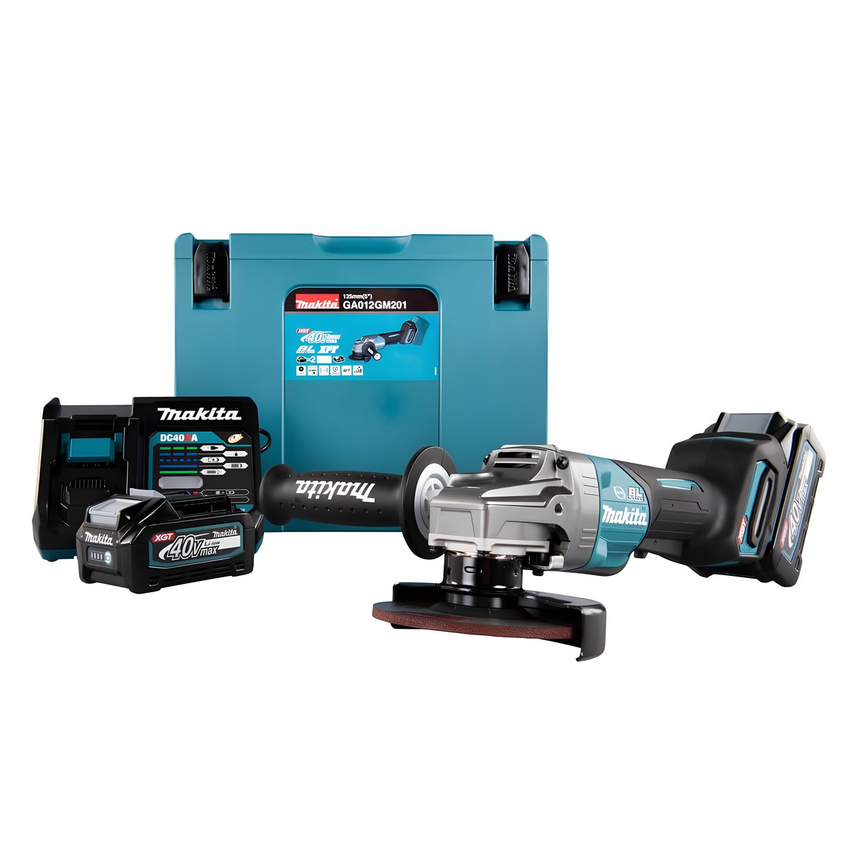 Шлифмашина угловая аккумуляторная MAKITA XGT GA012GM201