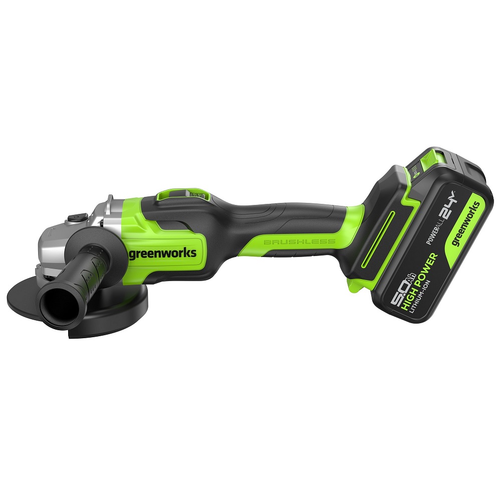 Шлифмашина угловая аккумуляторная GREENWORKS GD24AG 3200207CUG