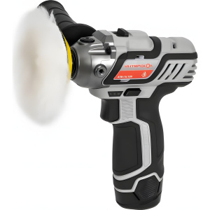 Машина полировальная аккумуляторная ИНТЕРСКОЛ АПМ-76/12Э (Li-Ion, 2 акк.*2,0 Ач, кейс, набор 7 пр.)