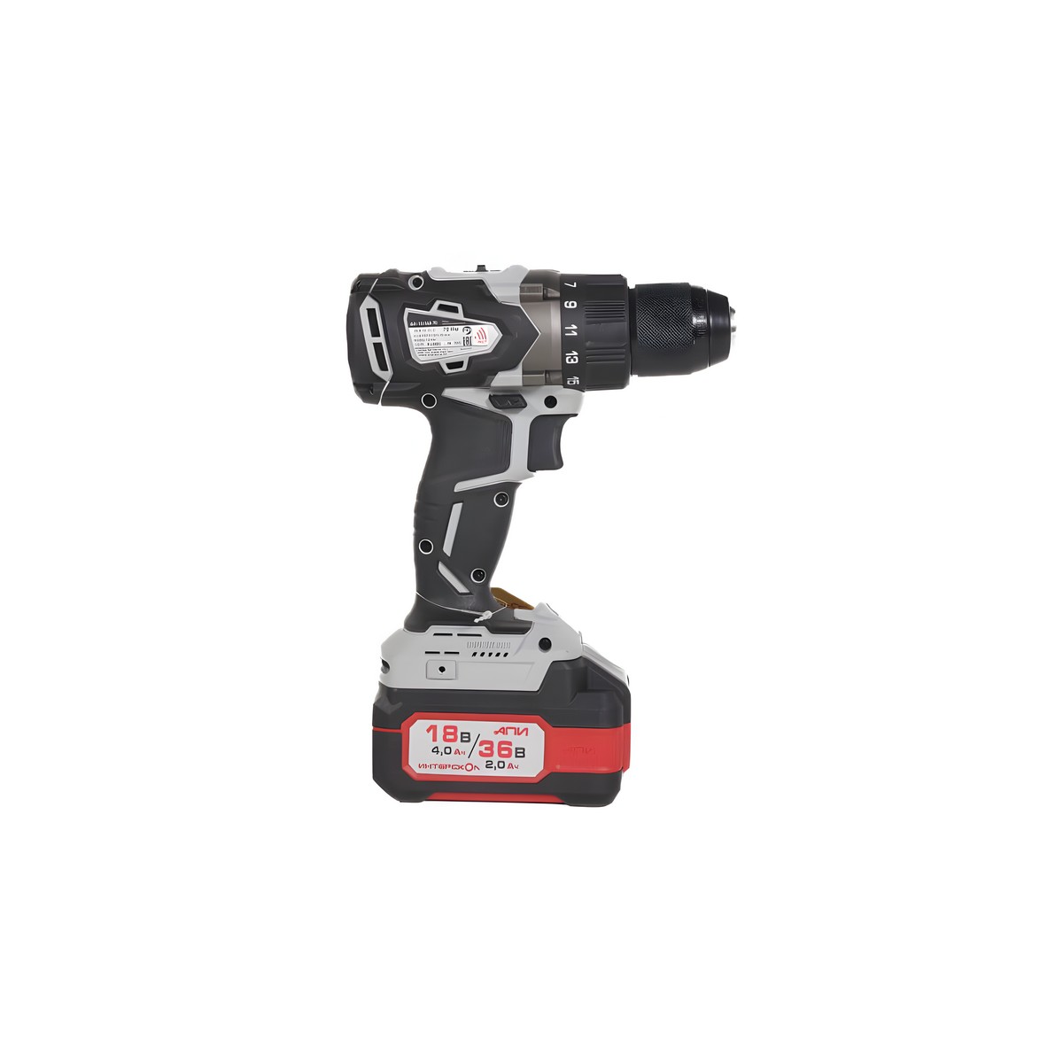 Дрель-шуруповерт аккумуляторная ИНТЕРСКОЛ ДА-13/36В 70 АПИ