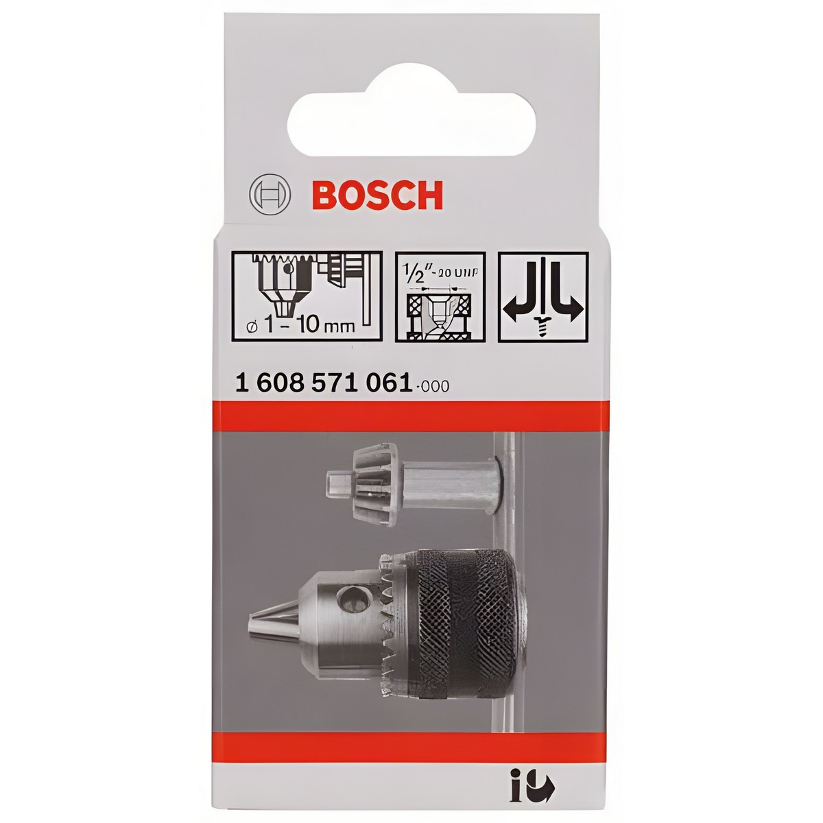 Патрон ключевой 1.0-10 мм, 1/2''-20 UNF BOSCH 1608571061
