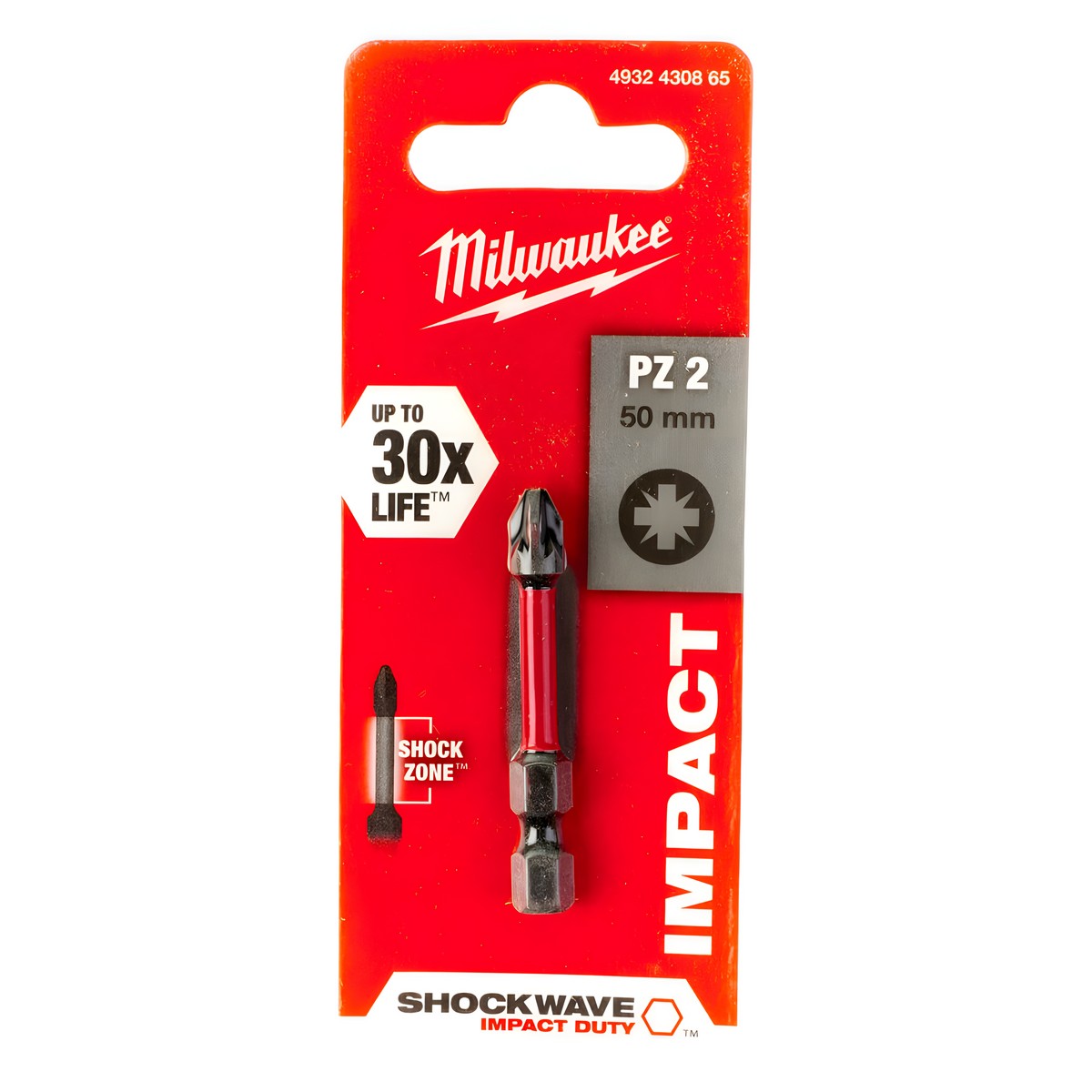Насадка PZ 2 х 50 мм (1 шт.) Shockwave MILWAUKEE 4932430865