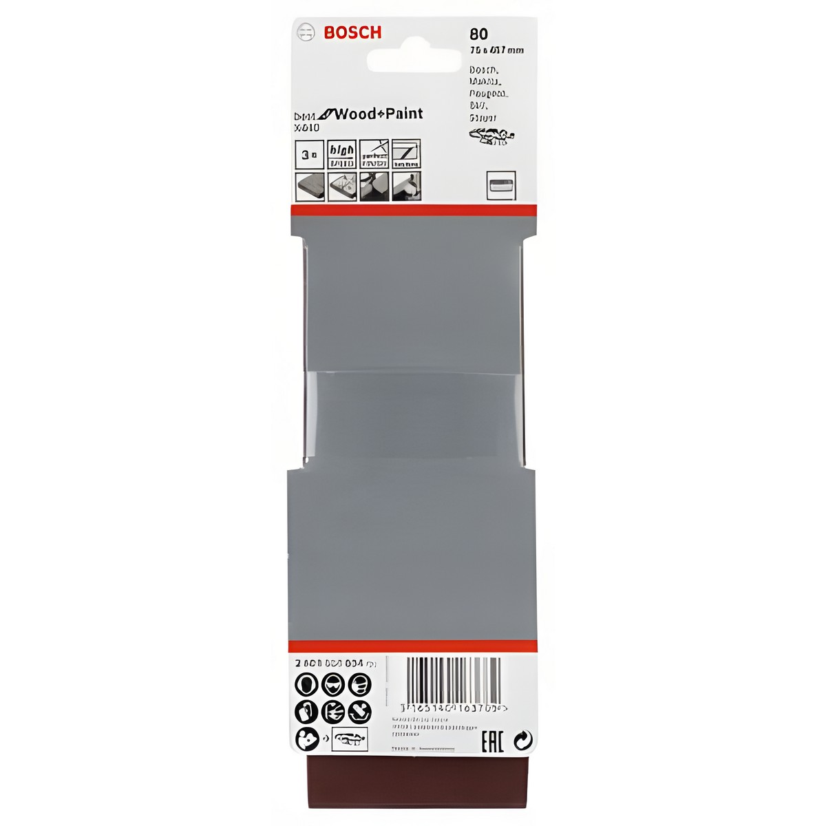 Лента шлифовальная 75 х 457 мм P80 (1 шт.) Best for Wood BOSCH 2608606034