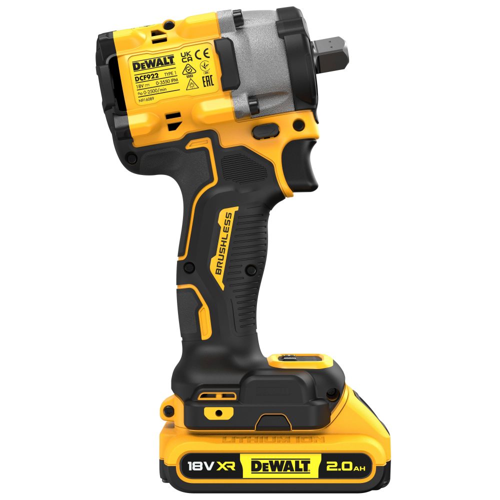 Гайковерт аккумуляторный ударный DEWALT DCF922D2T
