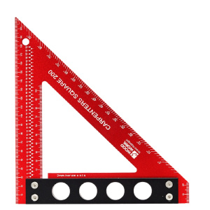Угольник разметочный столярный 200 мм WOODWORK MGR-200