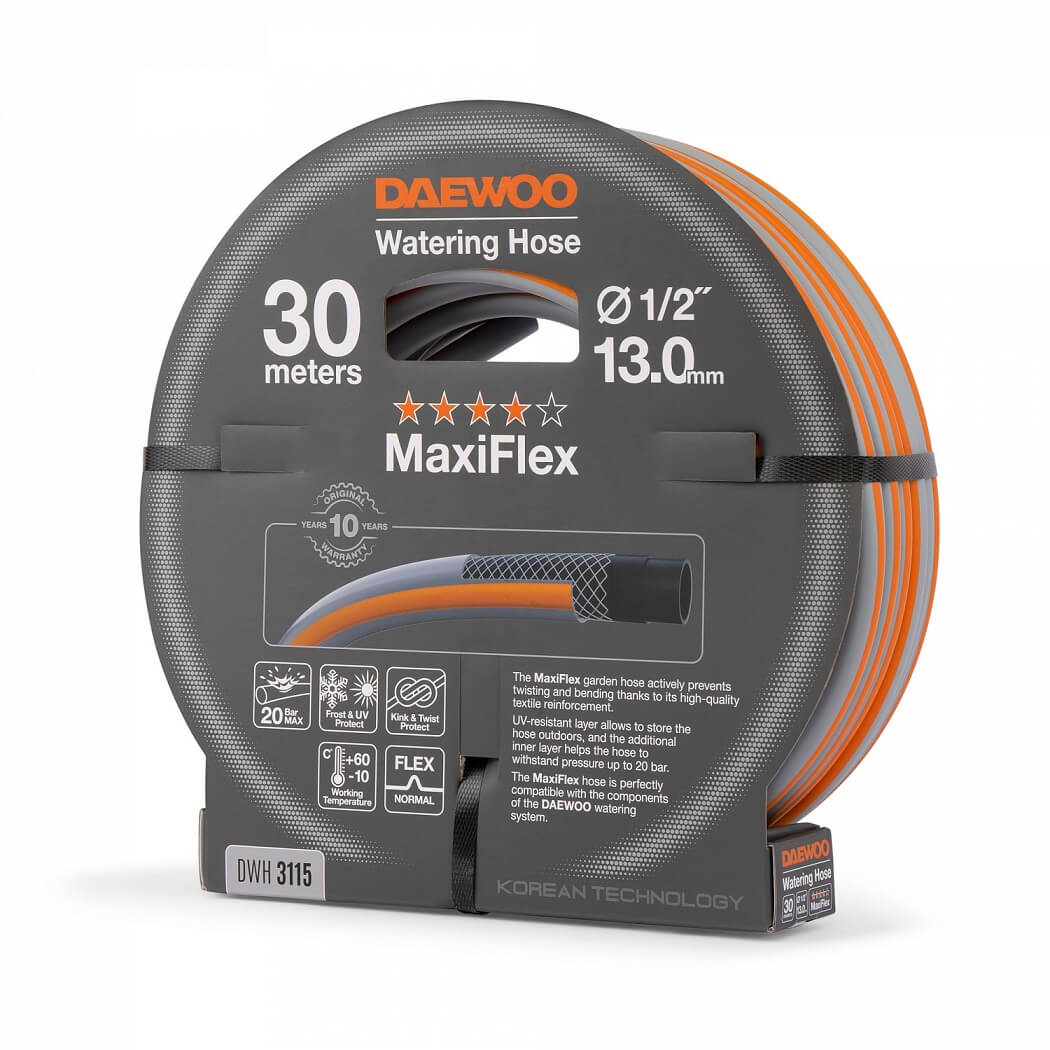 Шланг MaxiFlex 30 м, 1/2'' (13 мм) DWH 3115 DAEWOO