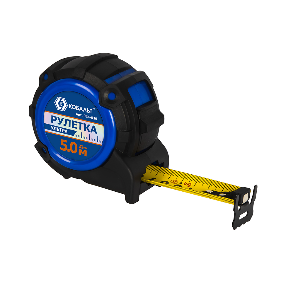 Рулетка 5 м х 32 мм Ультра КОБАЛЬТ 924-030