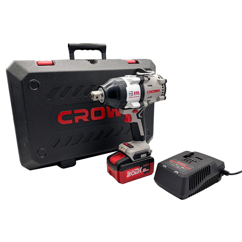 Гайковерт аккумуляторный ударный CROWN CT22056HX-8SC4 BMC