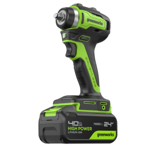 Гайковерт аккумуляторный ударный GREENWORKS G24IW200K4 3803607CUB