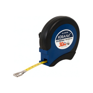 Рулетка геодезическая 30 м х 13 мм (стальная лента, закрытый корпус) КОБАЛЬТ 646-928