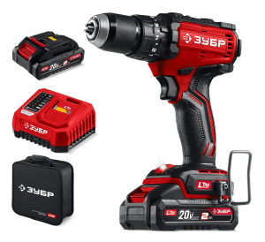 Дрель аккумуляторная ударная ЗУБР ДБУ-65-22 LMS (сумка)