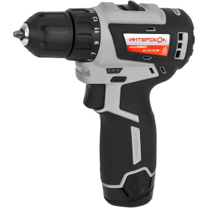 Дрель аккумуляторная ИНТЕРСКОЛ ДА-10/12В 38 Мини МАКС (Li-Ion, 2 акк.*3,0 Ач, кейс)