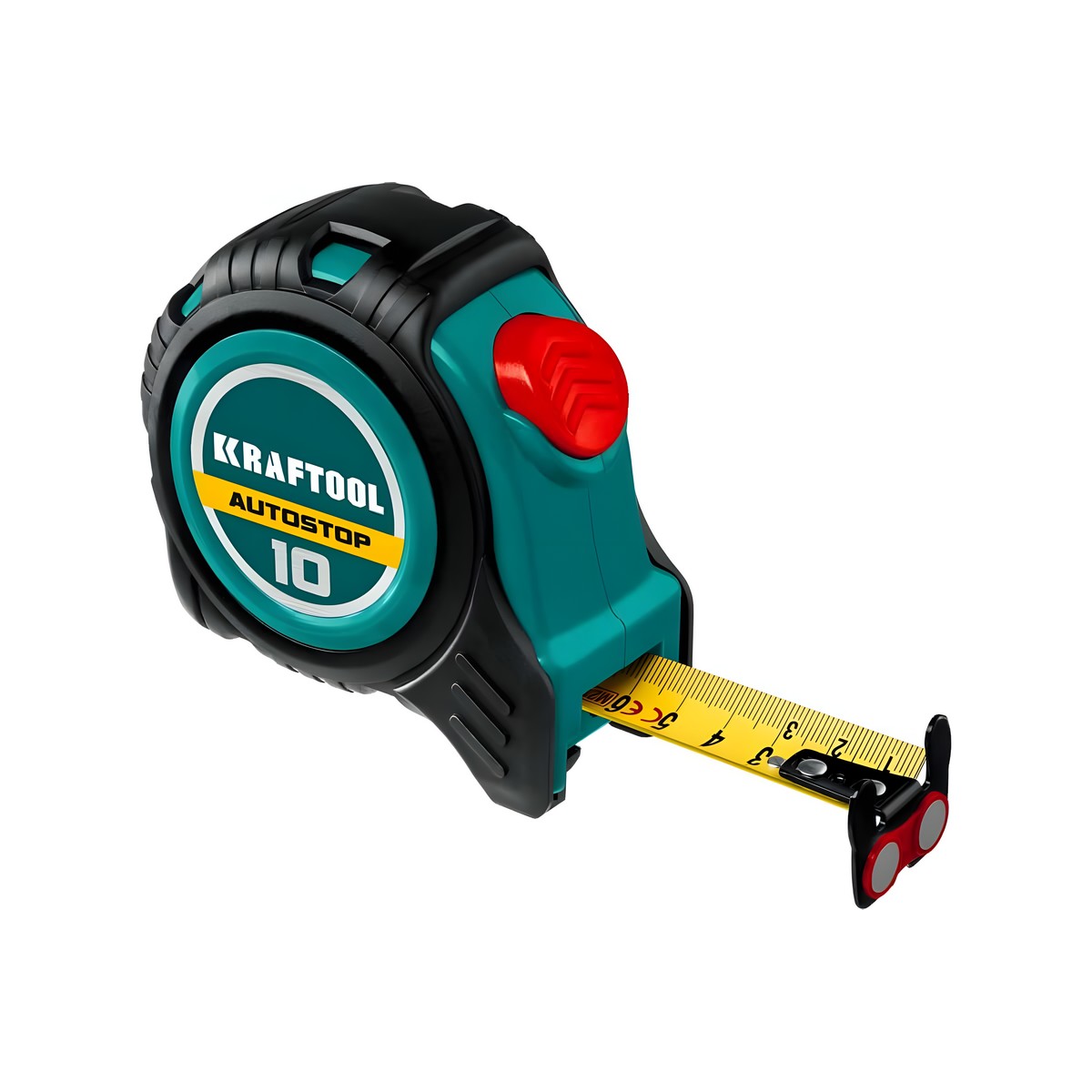Рулетка 10 м х 25 мм KRAFTOOL Autostop 3412-10-25