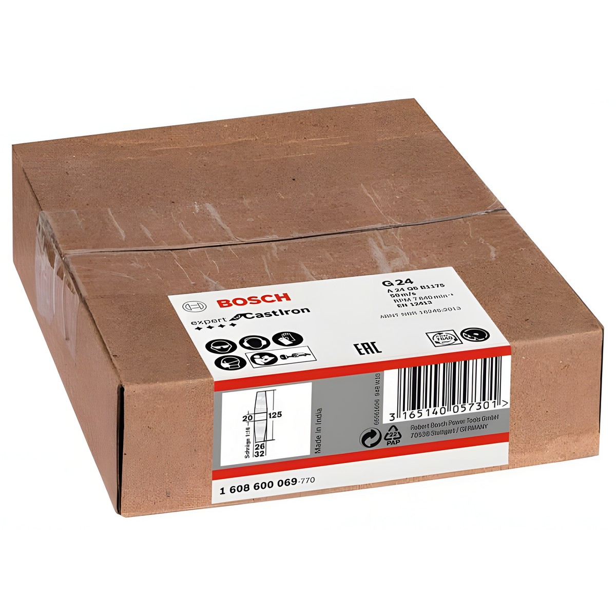 Диск шлифовальный 125 х 20 мм P24 (для GGS 6) BOSCH 1608600069