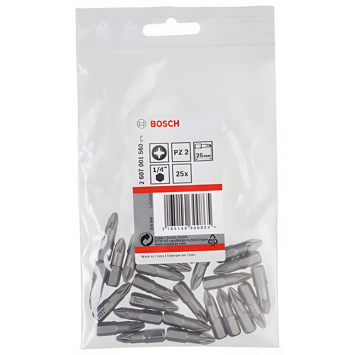 Бита PZ 2 х 25 мм (1 шт.) Extra Hart BOSCH 2607001560