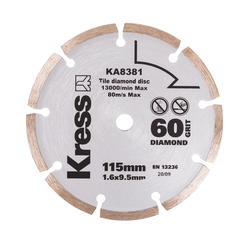 Диск алмазный 115 х 1.6 х 9.5 мм, с напылением KRESS KA8381