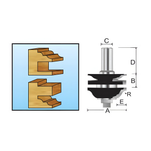 Фреза рамочная Римская (d12/D41/H23.8/L63.8/R2.38) MAKITA D-11972