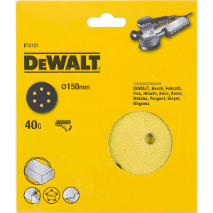 Круг шлифовальный 150 мм P40 (1 шт., дерево, краска) DeWalt DT3131