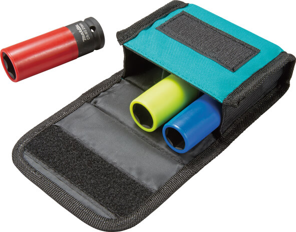 Набор головок ударных автомобильных 1/2'' (3 шт., 17, 19, 21 мм, тканевый чехол) MAKITA E-12354