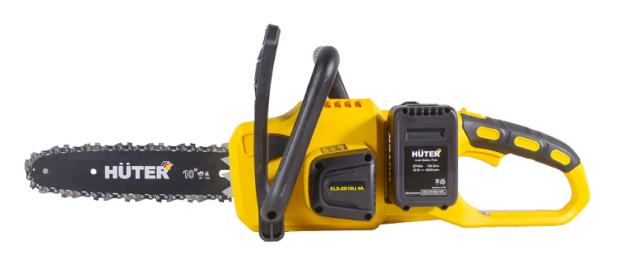 Пила цепная аккумуляторная HUTER ELS-20/10 Li 4А (АКБ 4А*ч и ЗУ в комплекте)