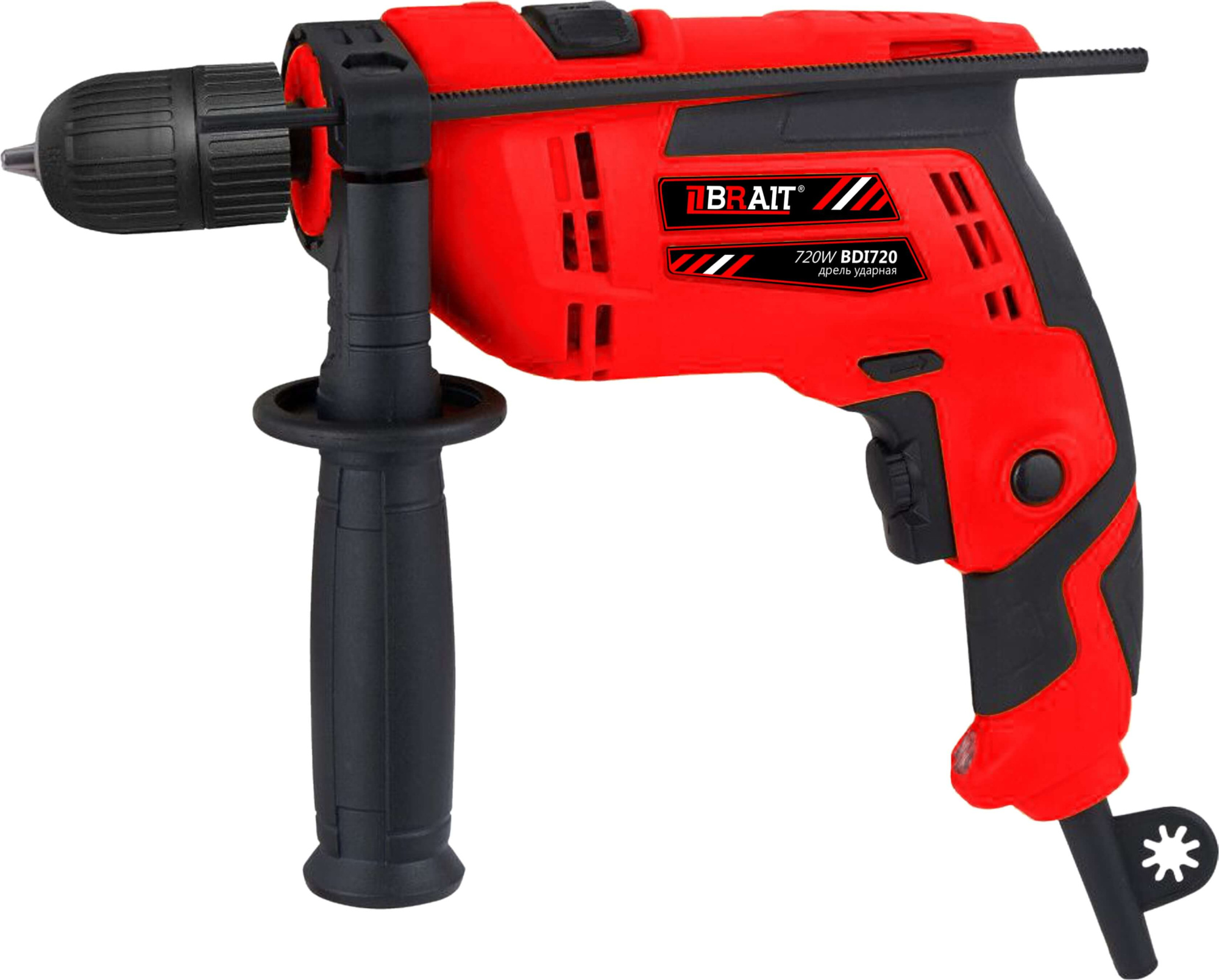 Дрель ударная BRAIT BDI720 (720 Вт, 13мм самозажимной патрон; Реверс; Регулировка)