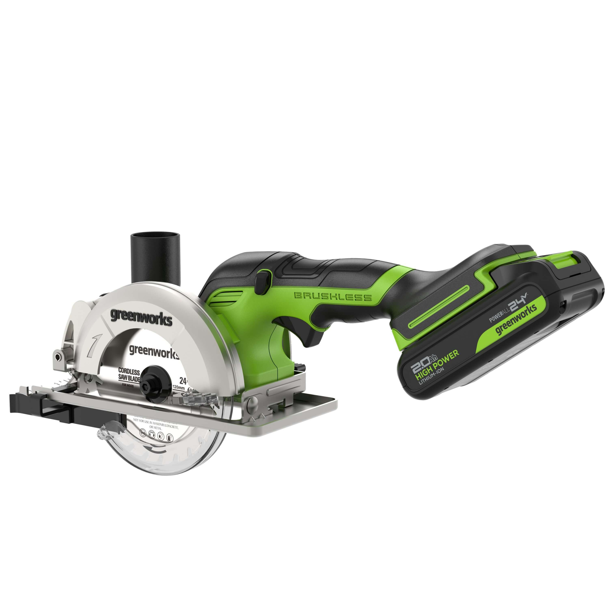 Мини-пила циркулярная аккумуляторная GREENWORKS G24MCS 1501207CUA