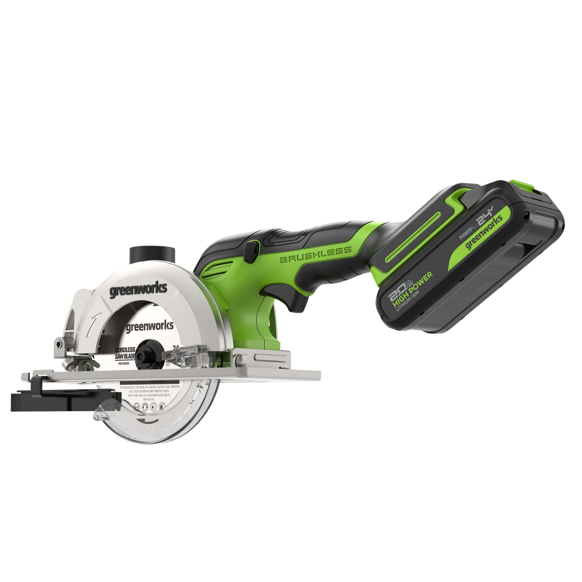 Мини-пила циркулярная аккумуляторная GREENWORKS G24MCS 1501207CUA