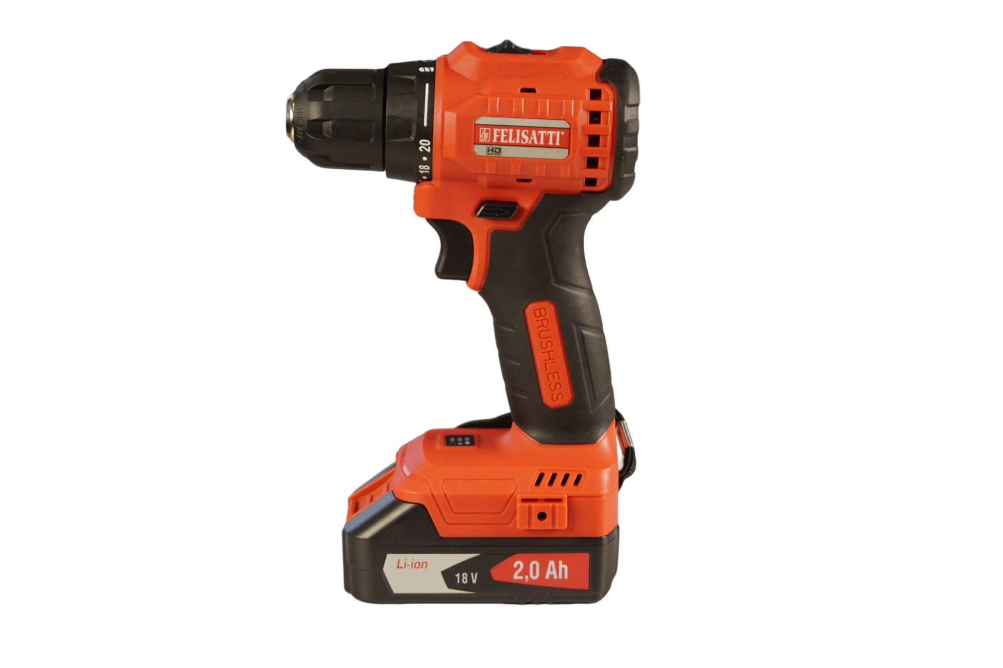 Дрель аккумуляторная бесщеточная FELISATTI FT19028 ДА-18В (ЗУ разъемного типа)