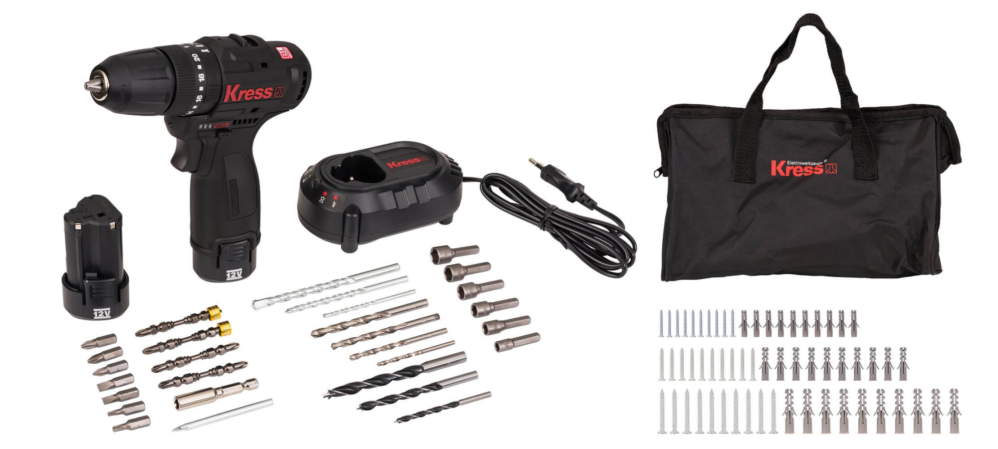 Дрель-шуруповерт ударная аккумуляторная KRESS KU362.2