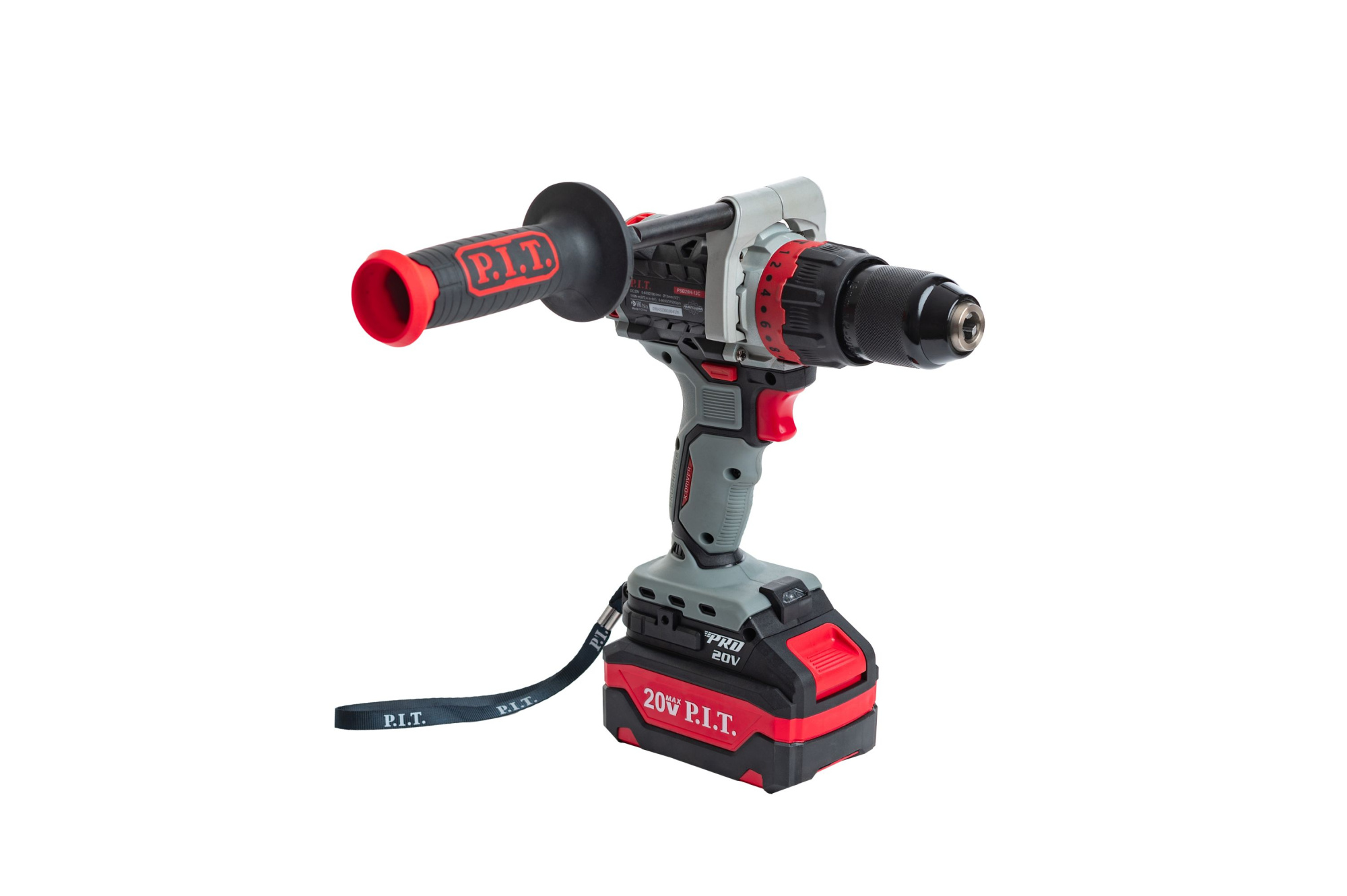 Дрель аккумуляторная ударная P.I.T. PSB20H-13C/2 X-DRIVER (бесщет.20В, 110Нм, 13мм, 2ск, 2х4Ач,ЗУ,ке